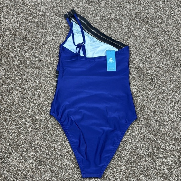 Cupshe Blue One Shoulder One Piece Swimsuit Women's Size Extra Small XS NWT - Picture 4 of 8